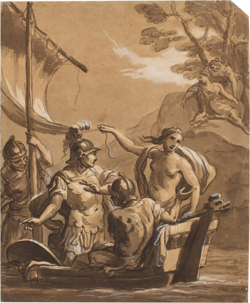 Angelica Kauffmann Tres soldados y un desnudo femenino en barca © Museo del Prado