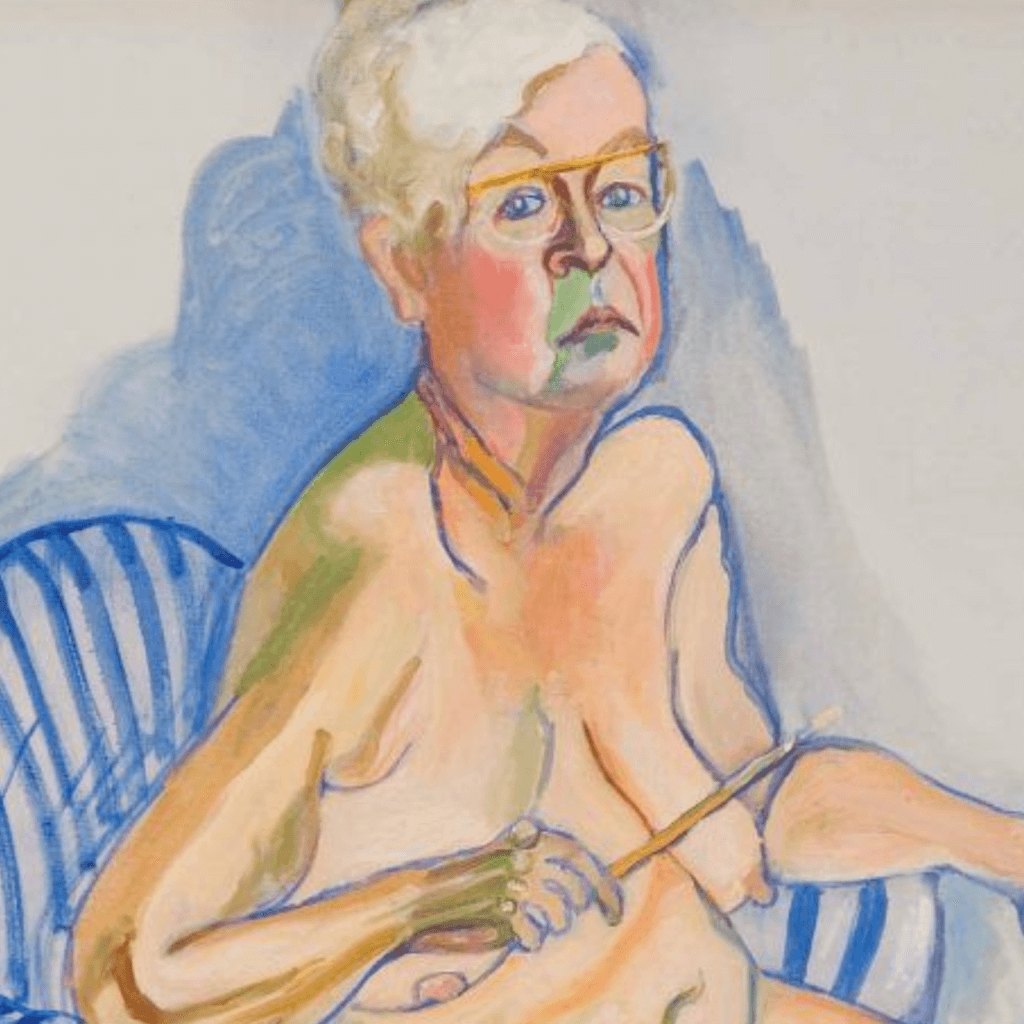 Alice Neel (1980) detalle autoretrato. National Portrait Gallery, Smithsonian Institution © The Estate of Alice Neel, Bilbao, 2021