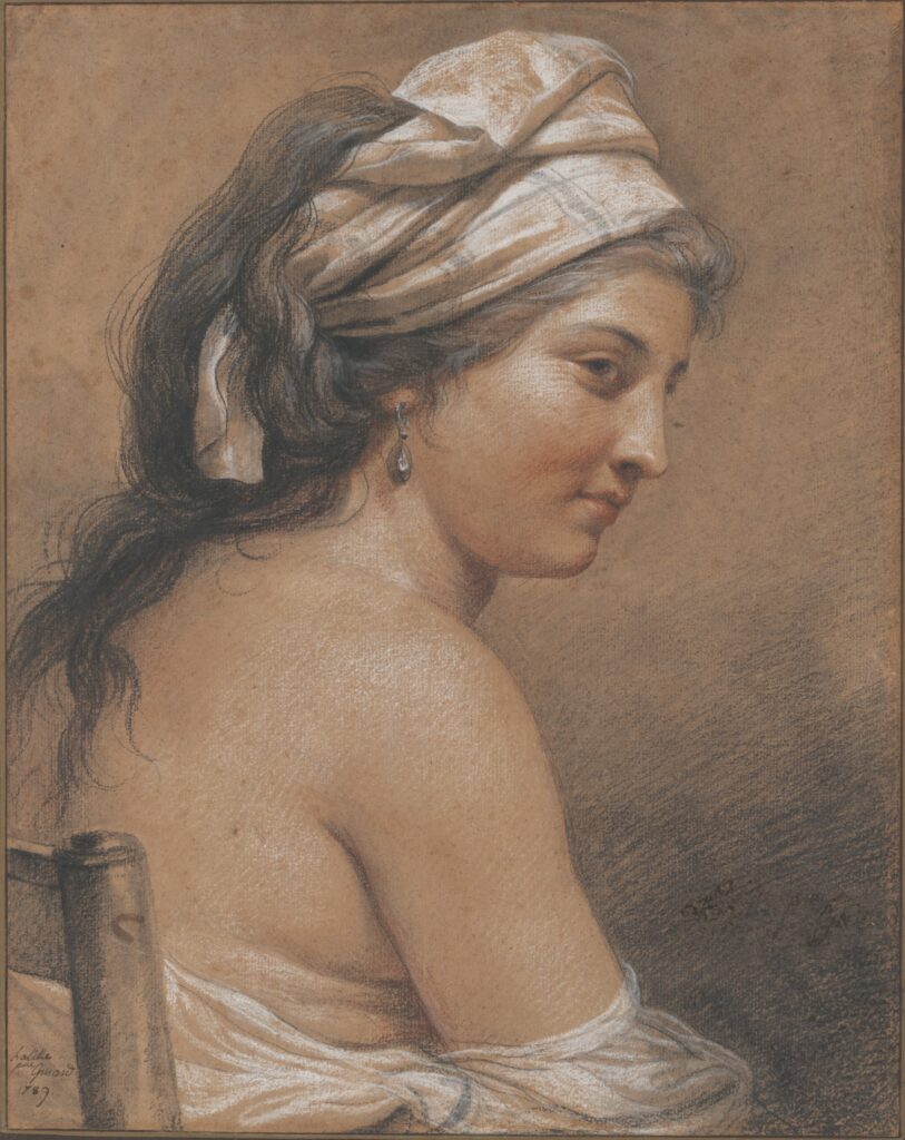 Adélaïde Labille - Guiard (1789) Study of a Seated Woman Seen from Behind (Marie-Gabrielle Capet)