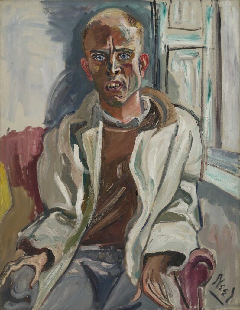 Randall in Extremis 1960 Oil on canvas 36 1/8 x 28 1/8 in 91.8 x 71.4 cm