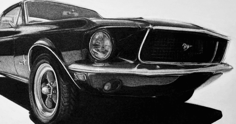 Gabriel Campos
Ford Mustang 1967
Carboncillo sobre papel
50 x 70 cm
2023