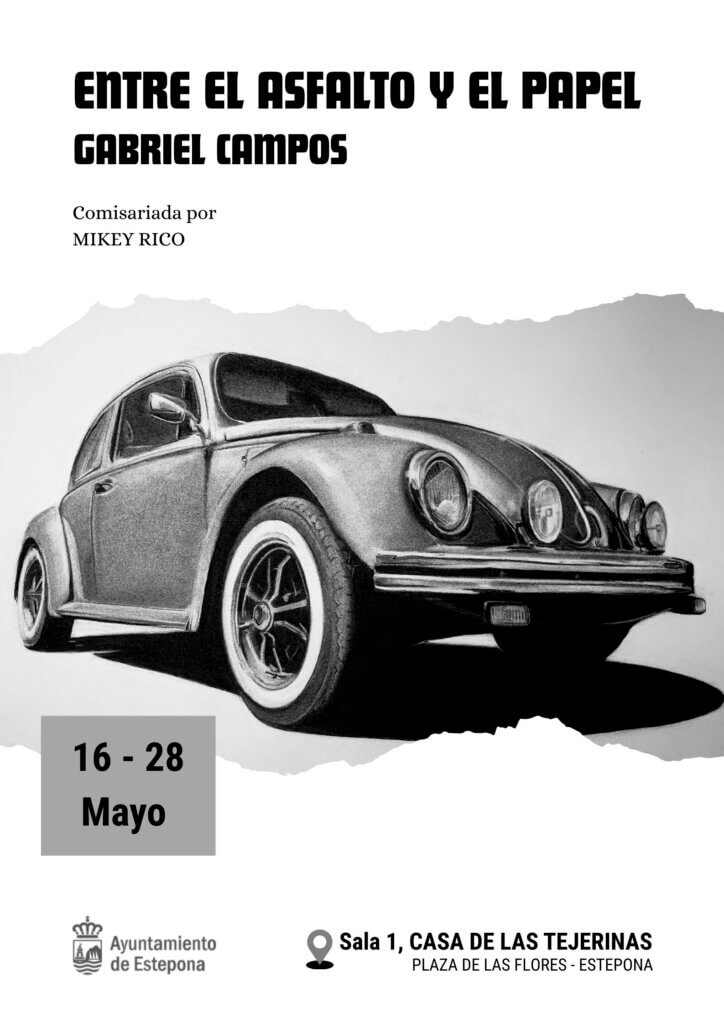 Cartel: Entre el asfalto y el papel. Gabriel Campos